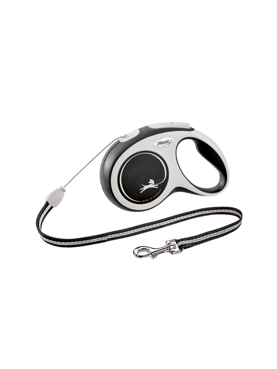 

Поводок-рулетка Flexi New Comfort cord S 8m 12kg black, New Comfort cord