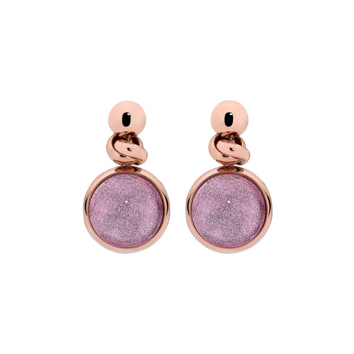 

Серьги-пусеты из бижутерного сплава с муранским стеклом Qudo 312764 G/RG, 312764 G/RG