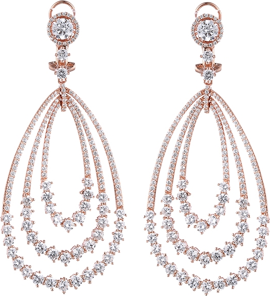 

Серьги женские из серебра Джей Ви DM0629E, фианит, DM0629E