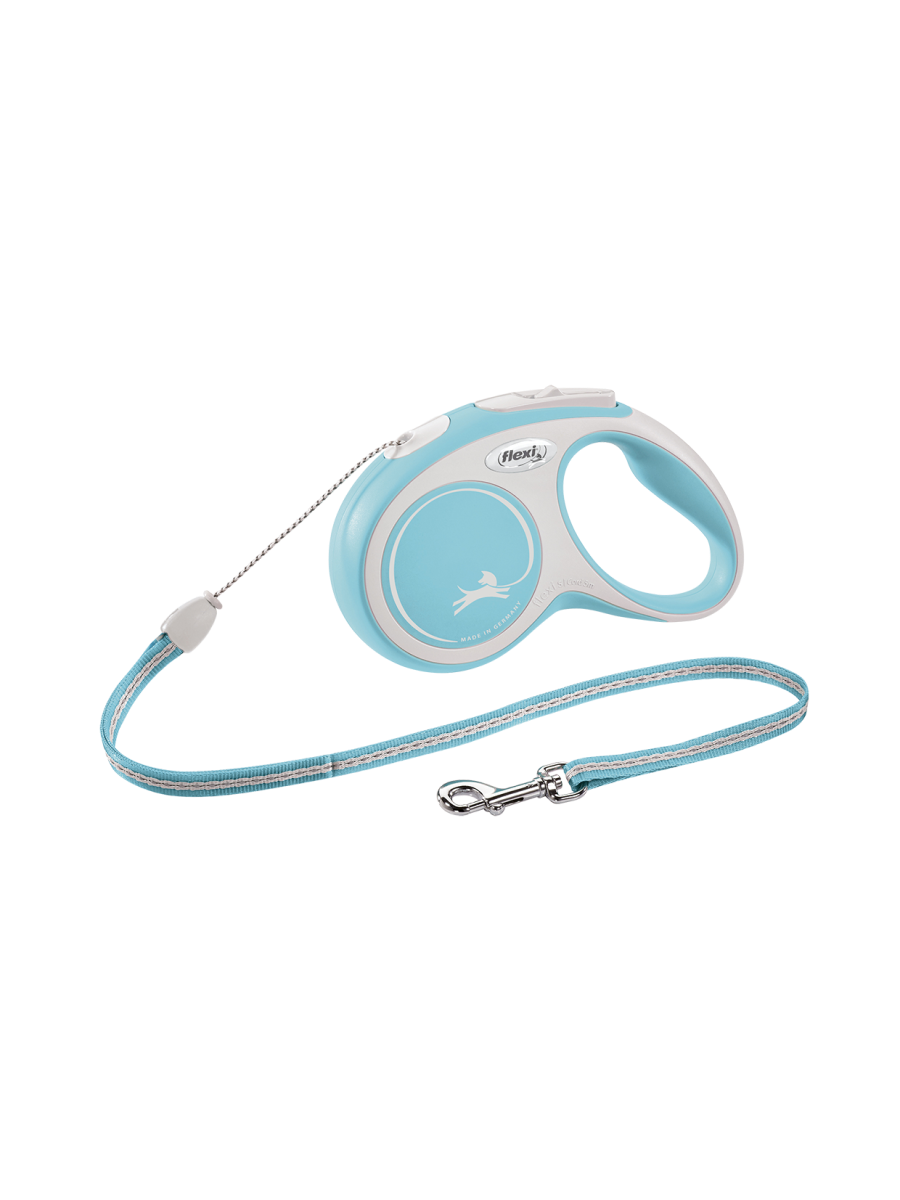 

Поводок-рулетка Flexi New Comfort cord S 5m 12kg голубой, New Comfort cord