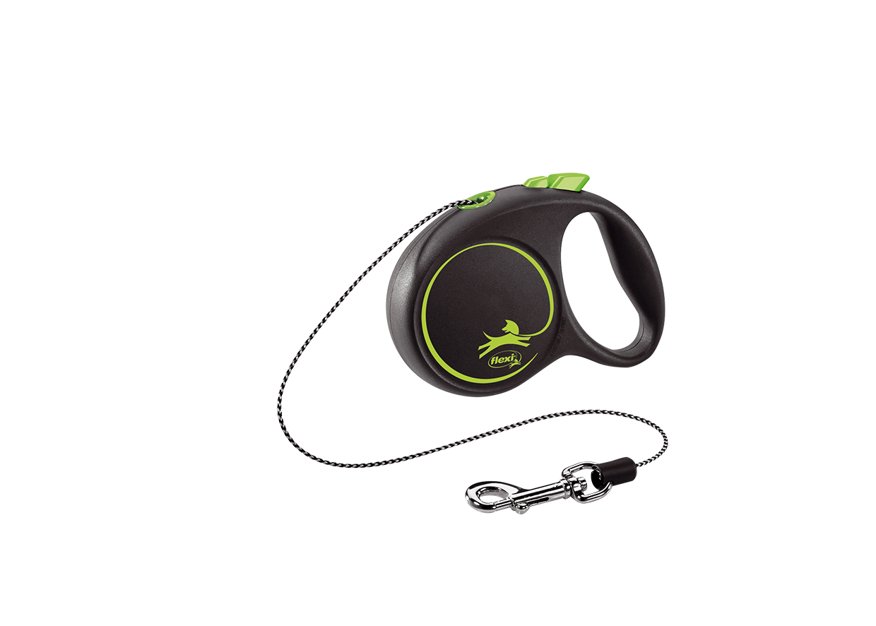 

Поводок-рулетка Flexi Black Design cord XS 3m 8 kg зеленый, Black Design cord