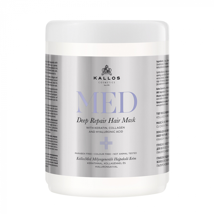 

Маска для волос KALLOS MED Deep Repair Hair Mask Увлажняющая 1000 мл