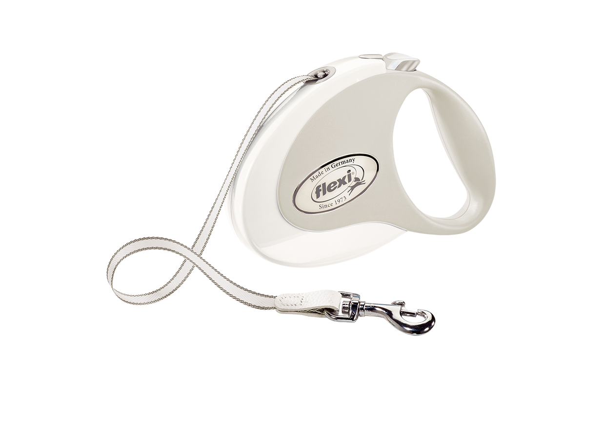 

Поводок-рулетка Flexi Style tape M 5m 25 kg white, Style tape