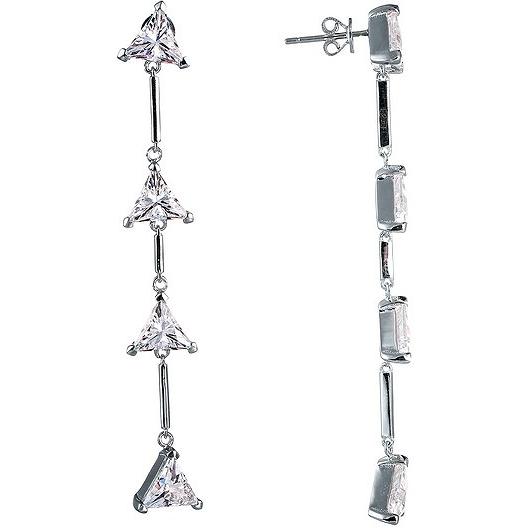 

Серьги женские из серебра Джей Ви WE26317-BW1, фианит, WE26317-BW1