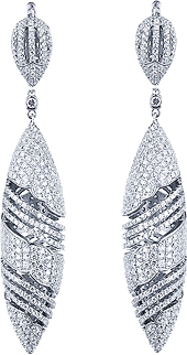

Серьги женские из серебра Джей Ви TE5279, фианит, TE5279