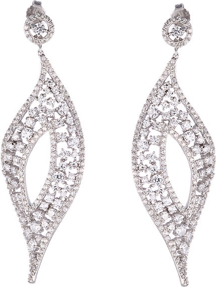 

Серьги женские из серебра Джей Ви TE502511-1, фианит, TE502511-1