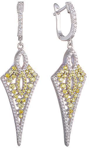 

Серьги женские из серебра Джей Ви SE33017M2, фианит