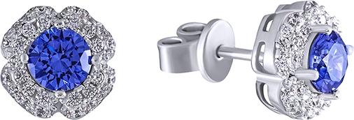 

Серьги женские из серебра Джей Ви SE31790DN1, фианит, SE31790DN1