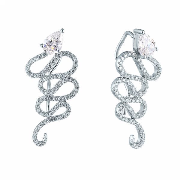 

Серьги женские из серебра Джей Ви SE32863A1, фианит, SE32863A1