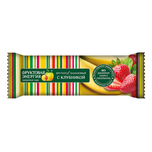 Фруктовый батончик с бананом и клубникой Фрутилад Фруктовая Энергия 30 г