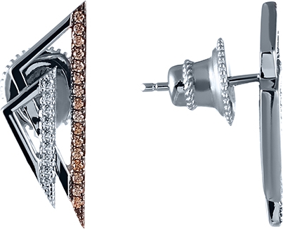 

Серьги женские из серебра Джей Ви MT1391-S, фианит, MT1391-S