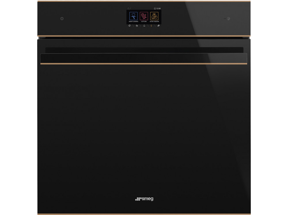 фото Встраиваемый электрический духовой шкаф smeg sfp6604wspnr black