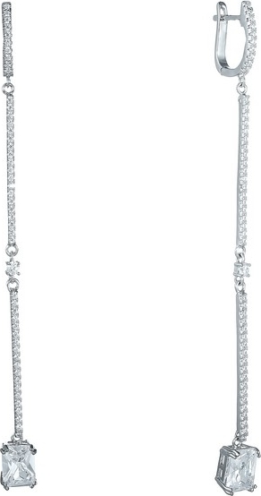 

Серьги женские из серебра Джей Ви E23228-CT02, фианит, E23228-CT02