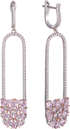

Серьги женские из серебра Джей Ви ME07761336E51BRR, фианит