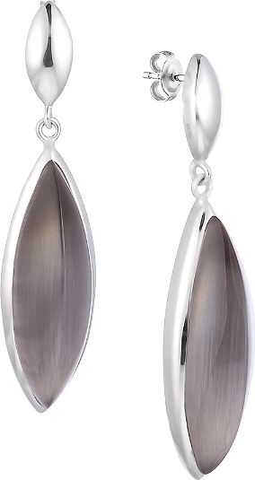 

Серьги женские из серебра Джей Ви SE0413, стекло, SE0413