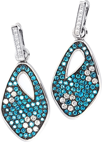 

Серьги женские из серебра Джей Ви 05S2AV0155207CU, фианит, 05S2AV0155207CU