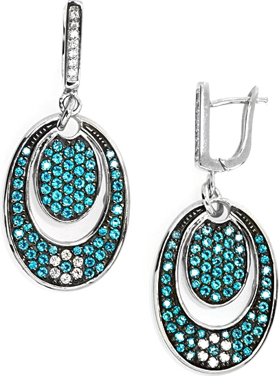 

Серьги женские из серебра Джей Ви 05S2AV0155107CU, фианит, 05S2AV0155107CU