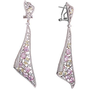 

Серьги женские из серебра Джей Ви ME06231374A3BRR, фианит, ME06231374A3BRR