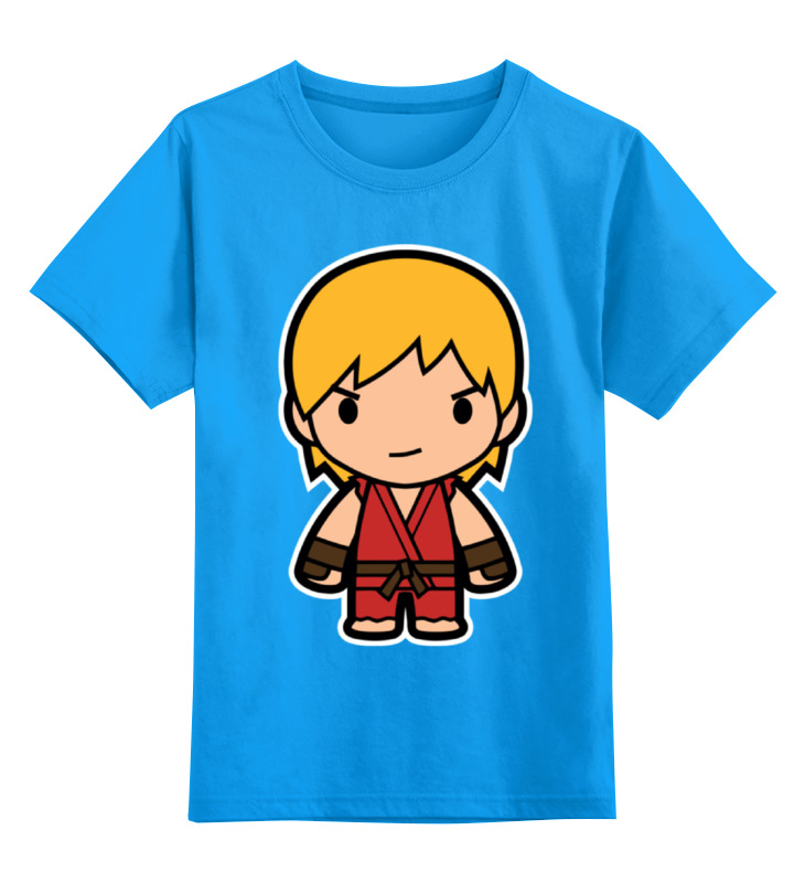 

Детская футболка классическая Printio Ken, р. 128, Голубой, 0000000714301