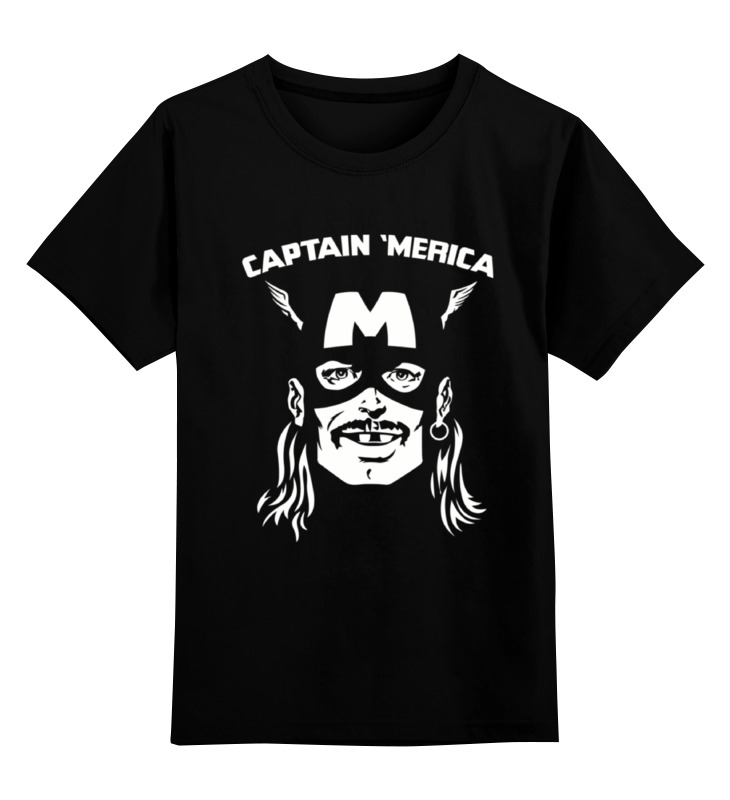 

Детская футболка Printio Капитан мерика captain мerica цв.черный р.140, 0000000726184