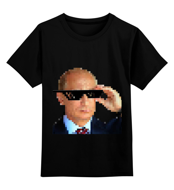 

Детская футболка Printio Pixel putin цв.черный р.140, 0000000722560