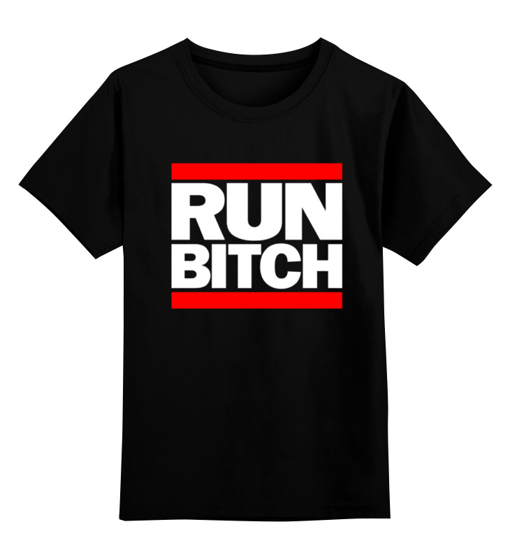 

Детская футболка Printio Run bitch цв.черный р.140, 0000000721549