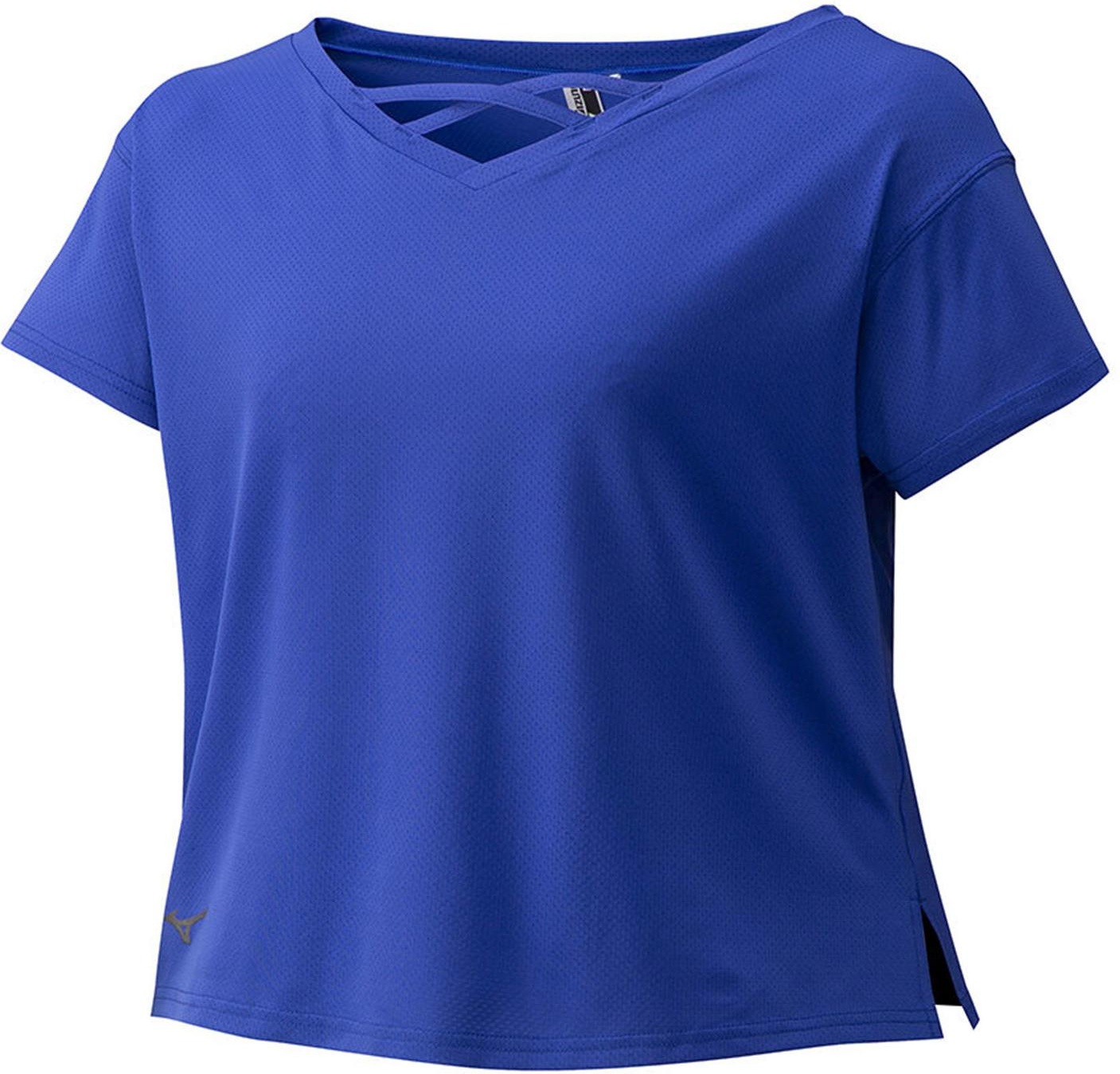 фото Футболка женская mizuno layering tee (w) синяя l