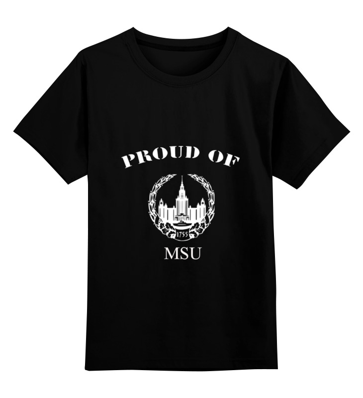 

Детская футболка классическая Printio Proud of msu, р. 140, Черный, 0000000719510