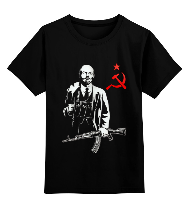 

Детская футболка классическая Printio Ленин калашников ак47, р. 140, Черный, 0000000718506