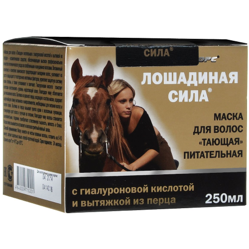 фото Маска для волос лошадиная сила тающая питательная, 250 мл