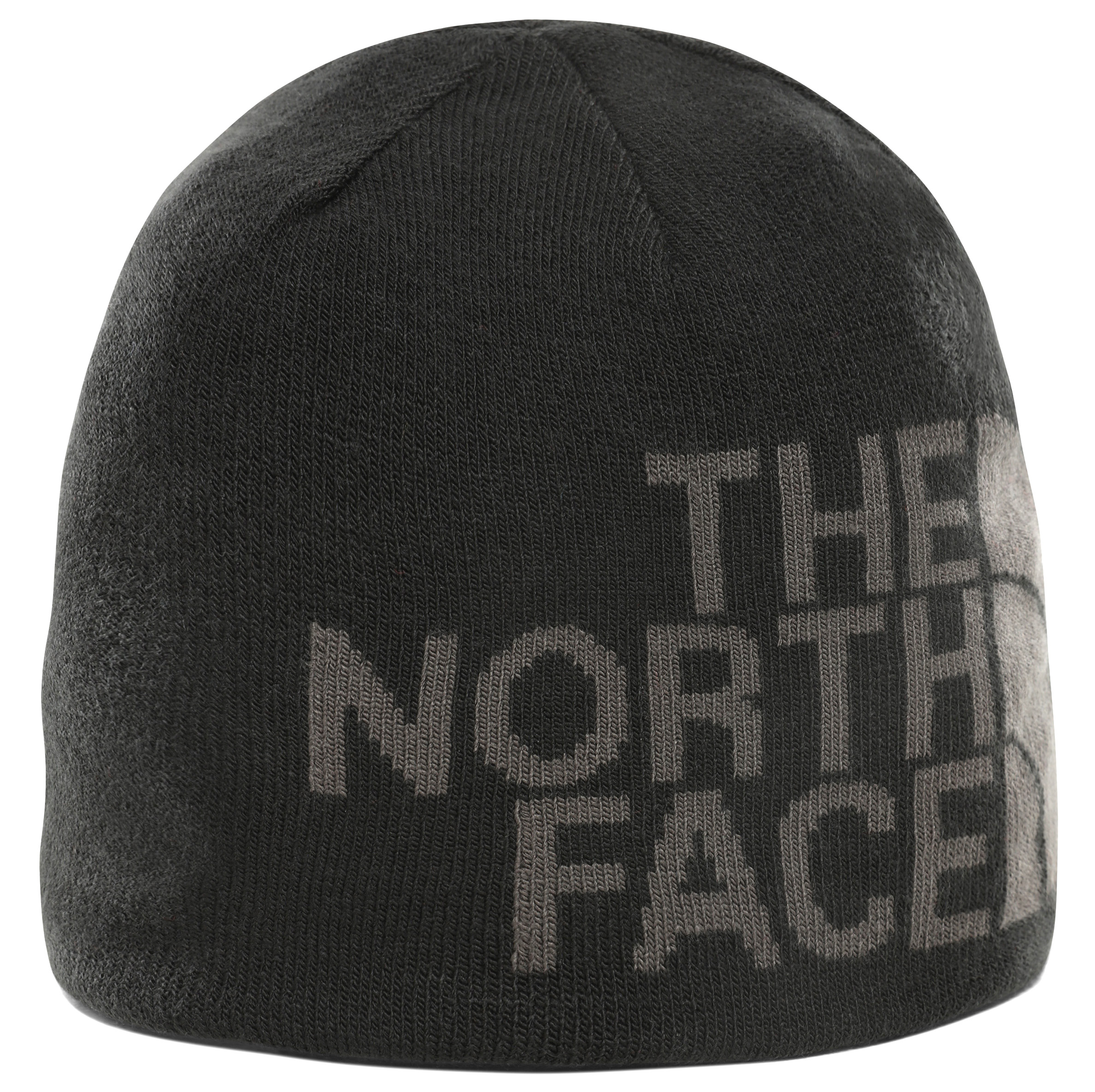 фото Шапка the north face reversible tnf banner beanie, tnf black/asphalt grey logoxl