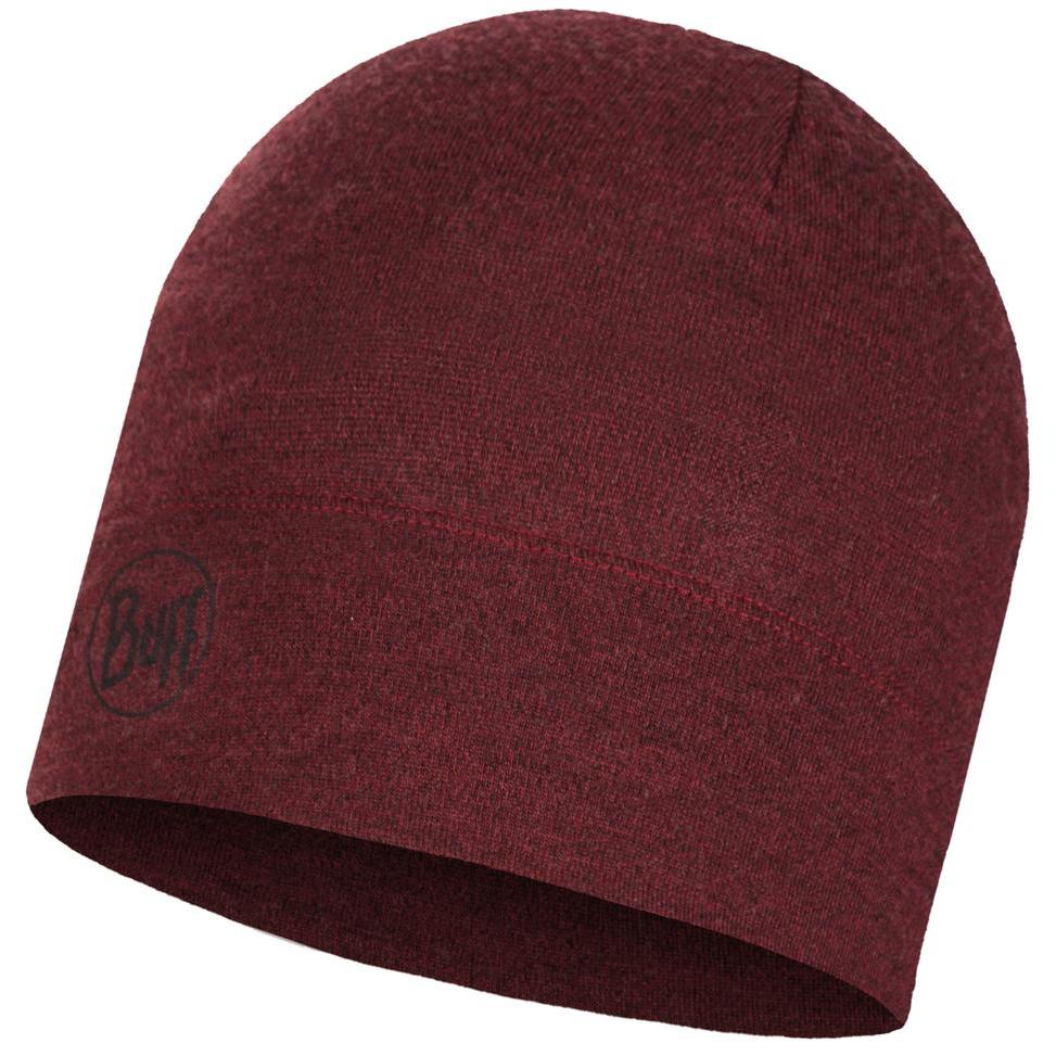 

Шапка-бини унисекс Buff Midweight Merino Wool Hat wine melange, one size, Midweight Merino Wool Hat