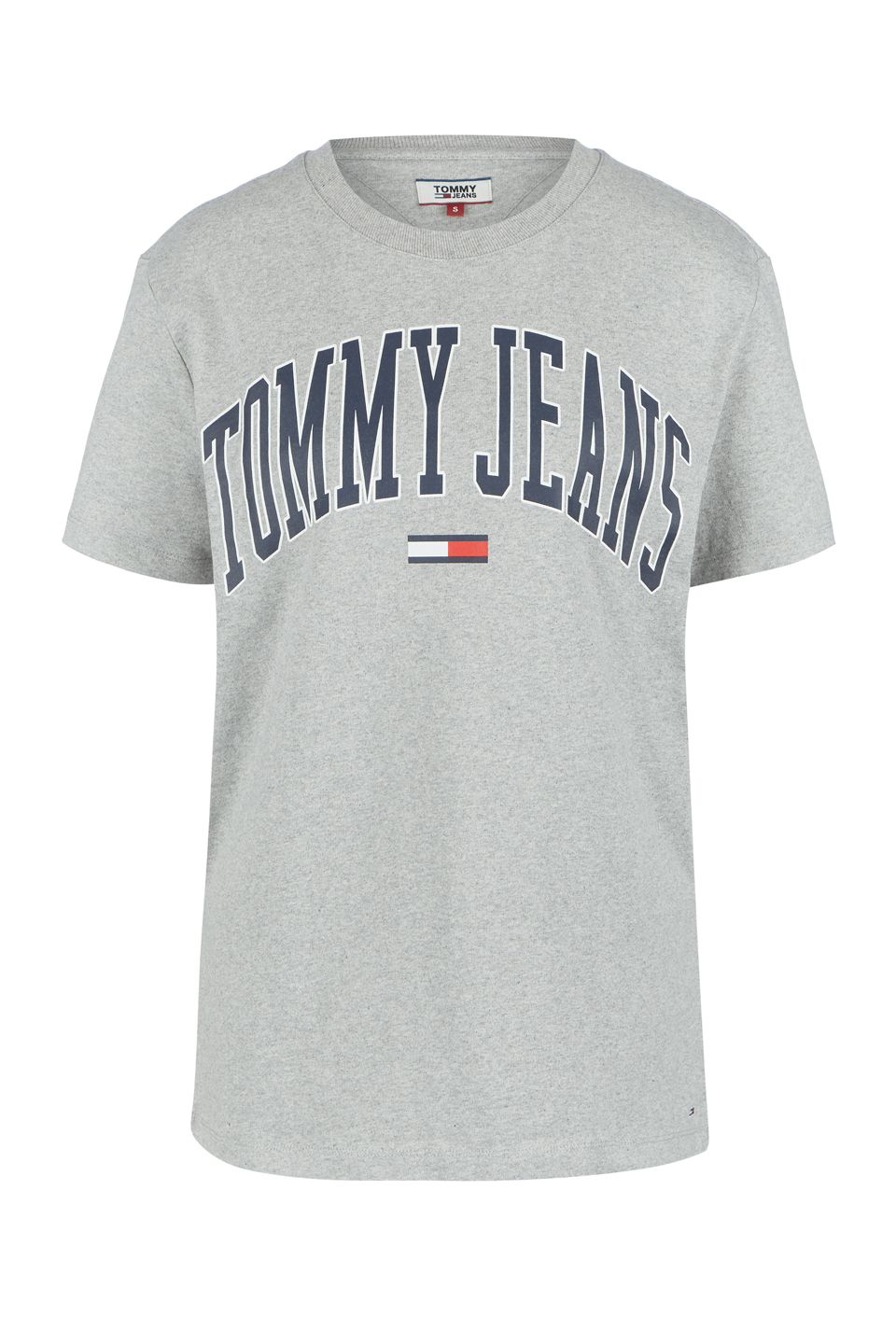 

Футболка женская Tommy Jeans DW0DW05703 038 lt grey htr серая L INT, Серый, DW0DW05703 038 lt grey htr