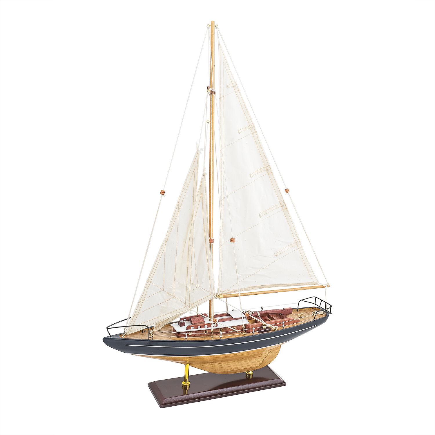 Модель парусной яхты 45х66 см, Дерево, Ткань