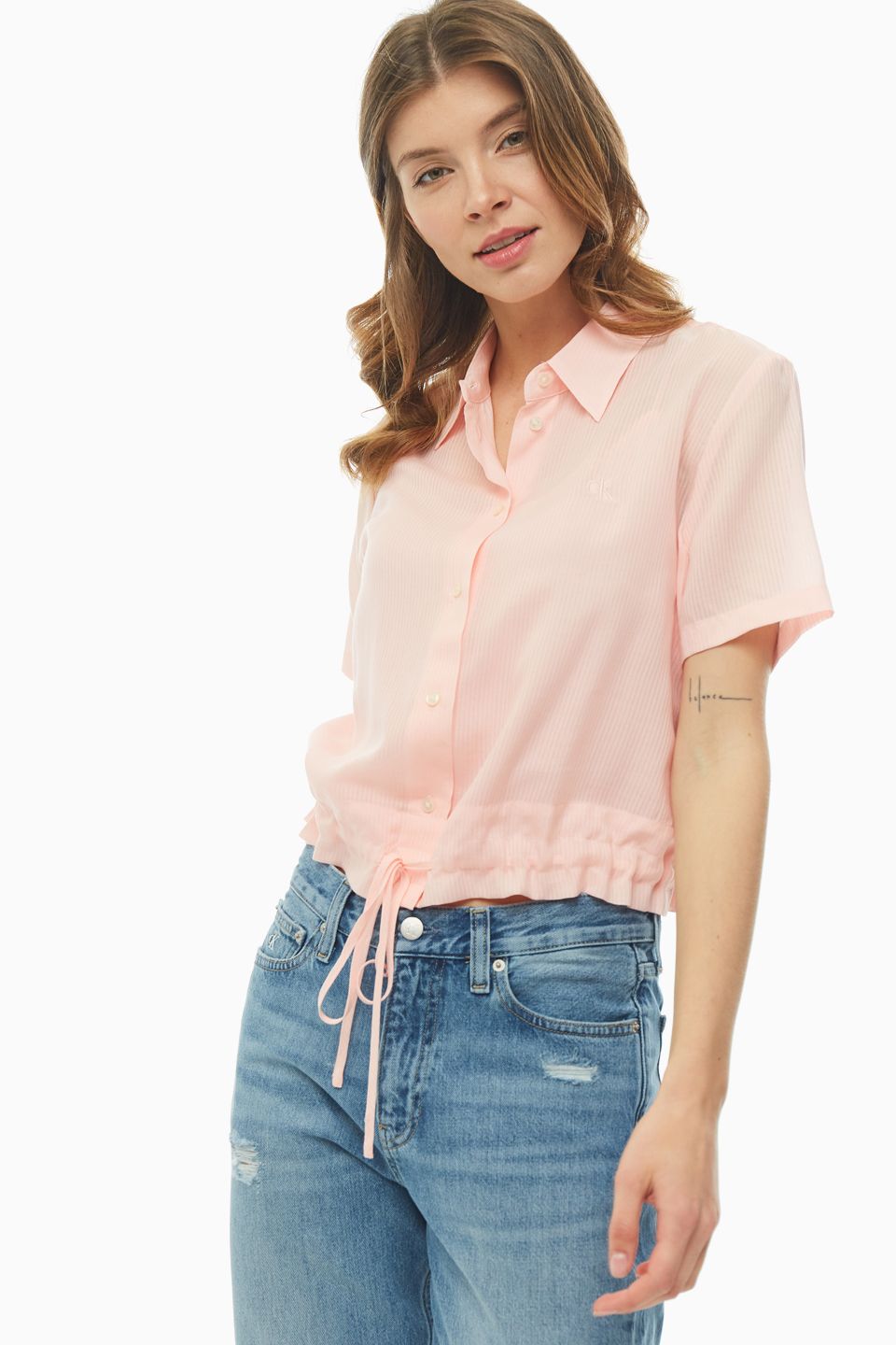 

Блуза женская Calvin Klein Jeans J20J213623.TIR0 розовая XS, Розовый, J20J213623.TIR0