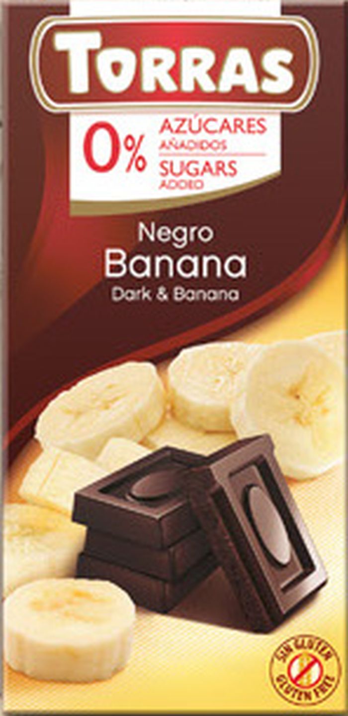 Темный шоколад с бананом 75 г