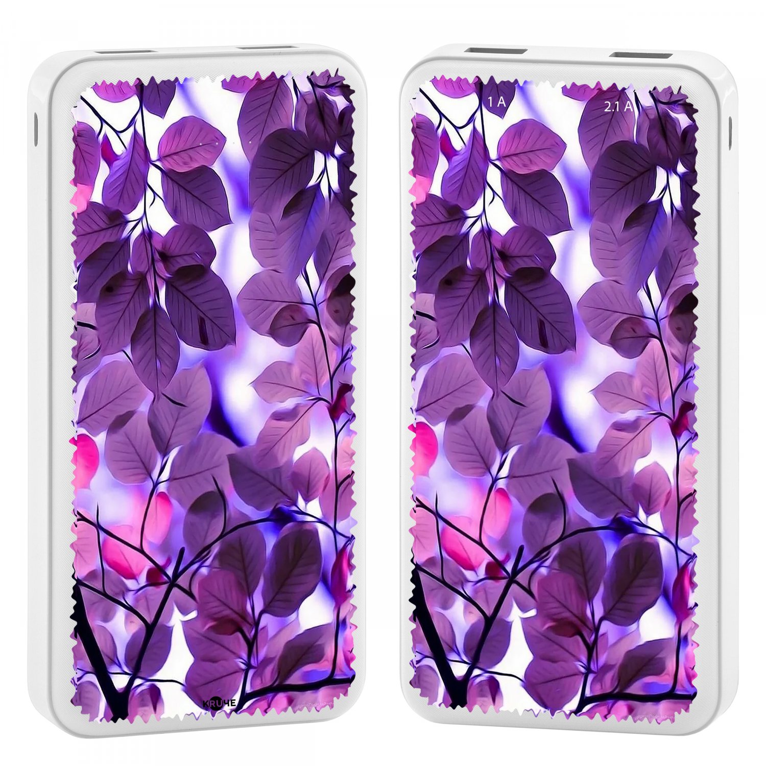 

Внешний аккумулятор / Power Bank 20000 mAh КRUЧЕ Print Purple leaves, Print
