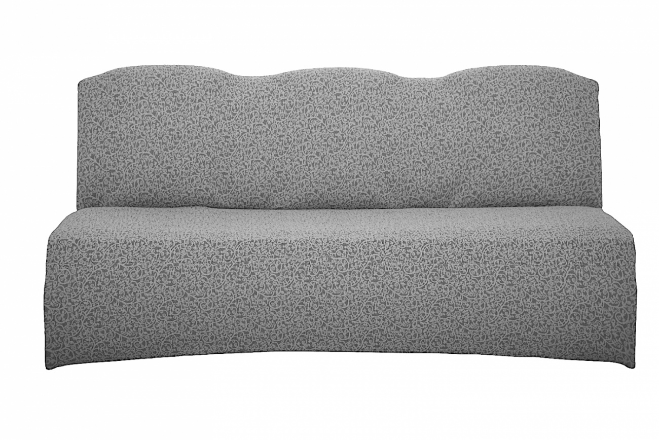фото Чехол на трехместный диван без подлокотников venera "dvjsofa", жаккард, цвет серый