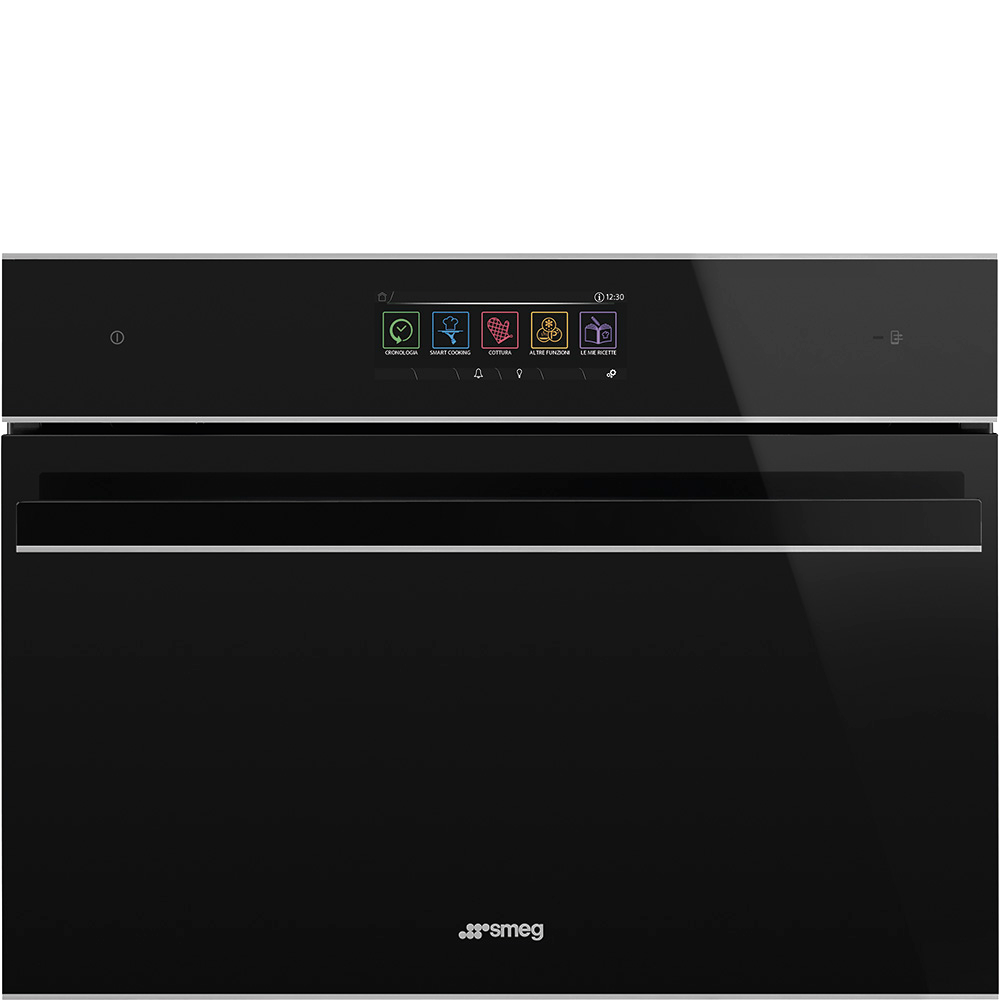 фото Встраиваемый электрический духовой шкаф smeg sf4606wmcnx black