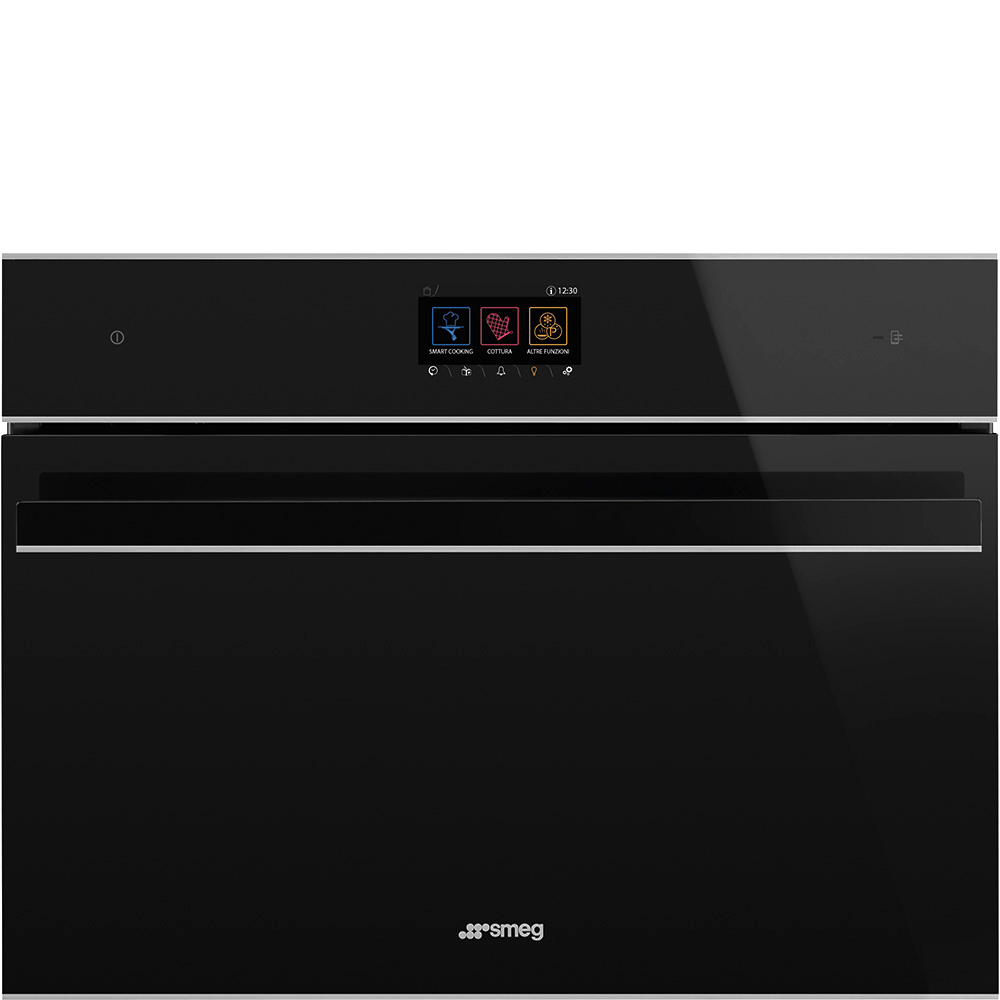 фото Встраиваемый электрический духовой шкаф smeg sf4604wvcpnx black