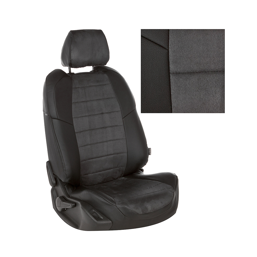 

Авточехлы для Toyota Camry XV70 Sd с 17г. Al BK/D.GY /, Серый