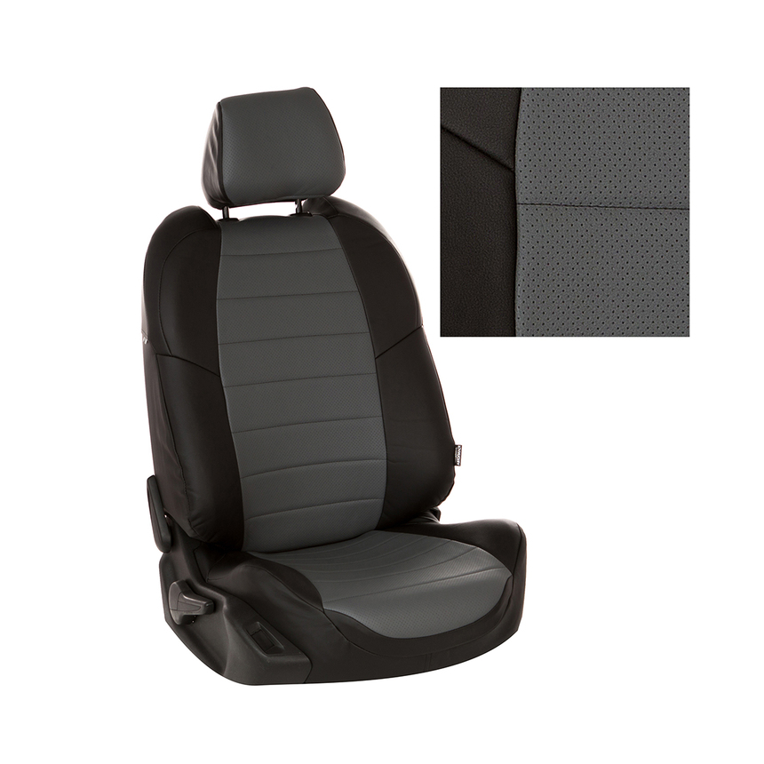 фото Чехлы на сиденья volkswagen touran i / ii (highline) с 03-15г. g bk/gy / автопилот