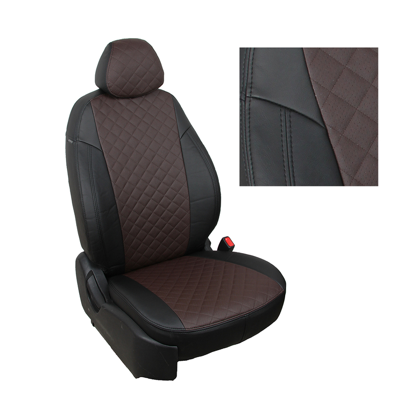 

Авточехлы для Toyota Fortuner II (5 мест) с 15г. G BK/CH R /