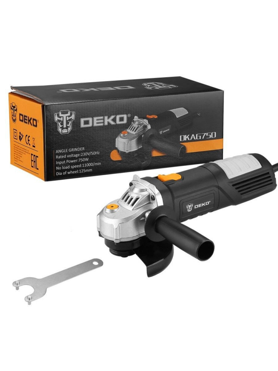 фото Углошлифовальная машина (ушм) deko dkag750, 125мм, 750 вт 063-4164