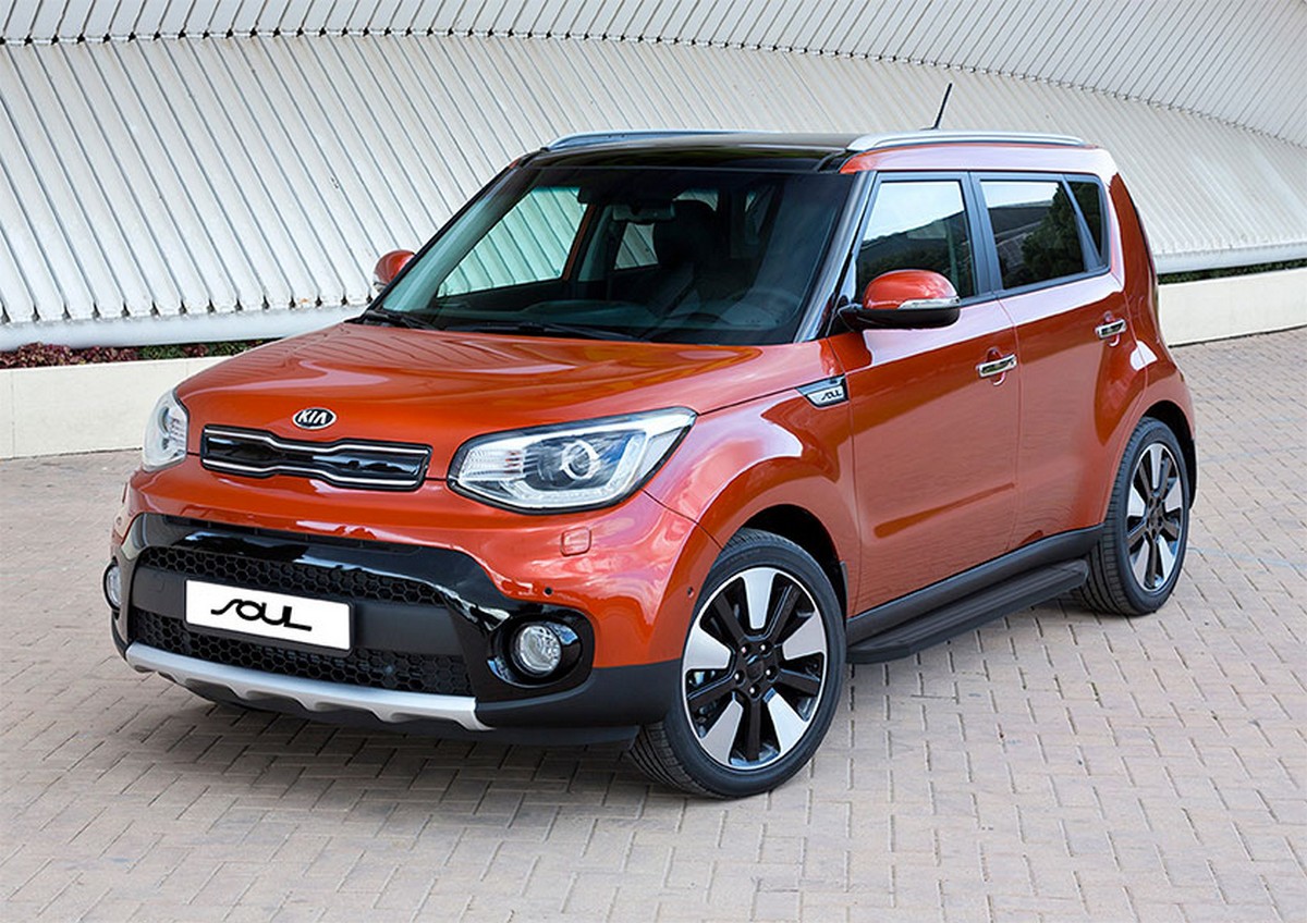 фото Пороги на автомобиль "premium-black" rival kia soul ii рестайл. 2017-2019, a173alb.2804.1