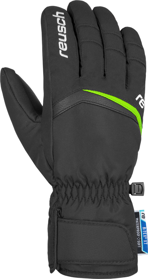 фото Перчатки reusch balin r-tex® xt, black/neon green, 6.5 inch