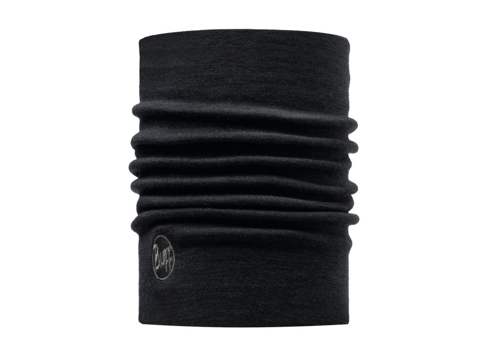 Шарф-труба Buff Thermal Heavyweight Merino Wool, solid black, One Size