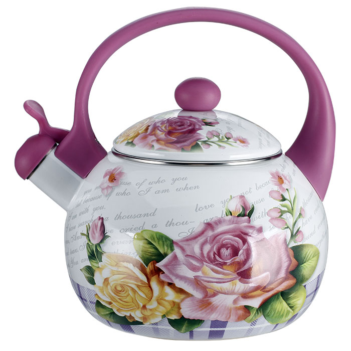 фото Чайник metalloni "чайная роза" 2,5 литра со свистком