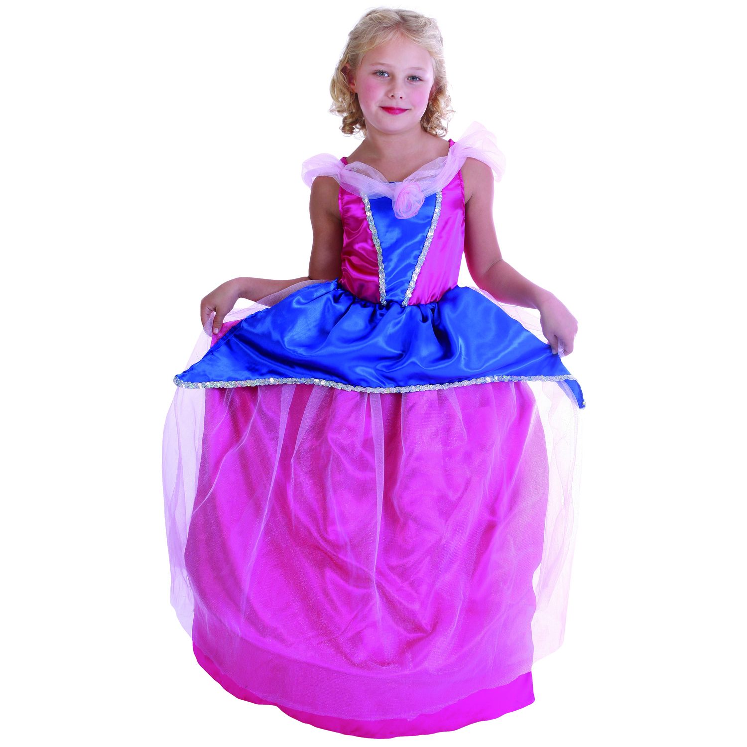 Карнавальный костюм Snowmen Принцесса, цв. розовый; синий р.134 карнавальный костюм batik 1909 эльза синий 140