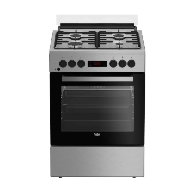 фото Газовая плита beko fsm62320txd silver